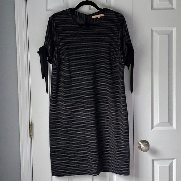 Hutch Black Tie-Sleeve Dot Shift Dress - Picture 8 of 10